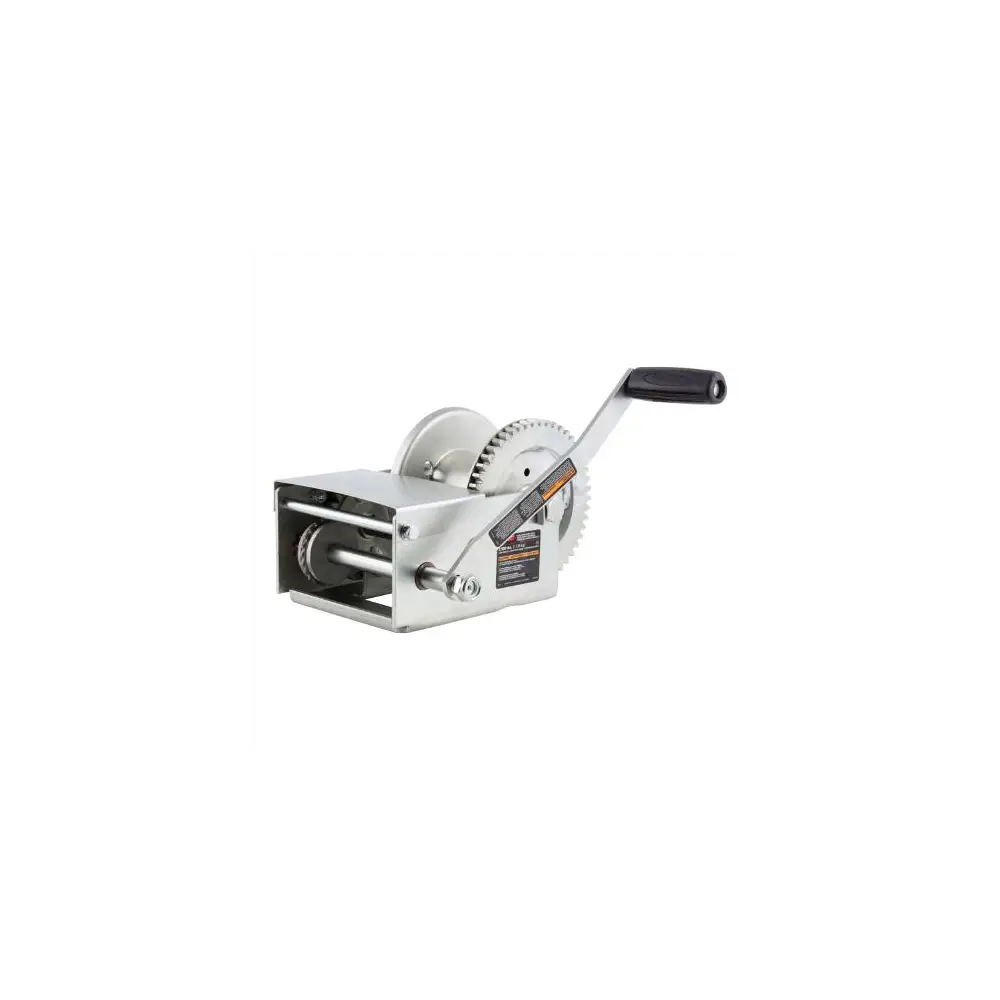 Hand-Crank Brake Winch, 2,500 lbs, 15.8:1 Gear Ratio, 10.6" Handle - CUR29625